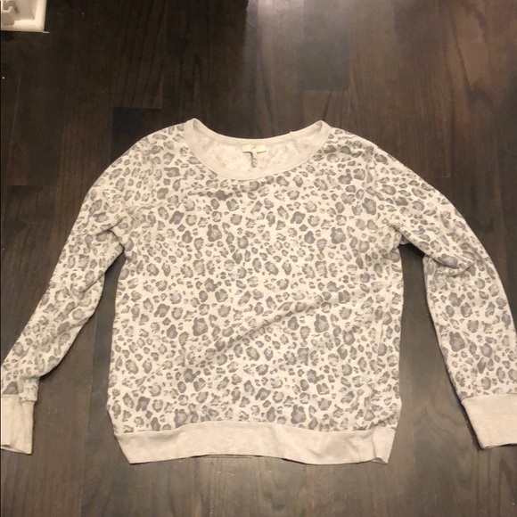 gray leopard sweatshirt